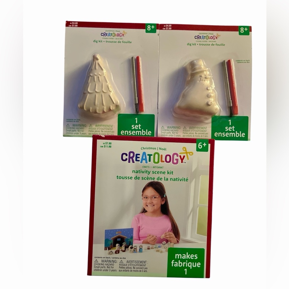 Creatology Nativity Scene Kit With Christmas Tree & Snowman Dig Kits
